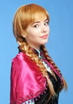 Adult Deluxe Frozen Anna Style Auburn Fancy Dress Fairytale Cosplay Wig