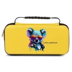 Etui pochette Switch lite jaune koala et lunettes personnalisee