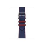 Apple Watch Hermès – Twill Jump Simple Tour i Navy/Rouge H, 41 mm