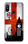 England Football Soccer Flag Case Cover For Xiaomi Mi A2 Lite (Redmi 6 Pro)