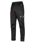 ROCKBROS Pantalon Polaire Cycliste d'hiver Homme Femme Thermique Coupe Vent Imperméable Noir pour Vélo VTT