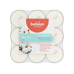 Bolsius True Scents - Lot de 18 Bougies Chauffe-Plat Parfum - Coton Frais - Durée de Combustion: 4 Heures - Décoration d'intérieur - Extraits naturels - avec Cire Naturelle végétalienne