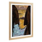 Big Box Art Framed Print of Georges Lacombe Vorhor The Green Wave Design | Wall Art Picture | Home Decor for Kitchen, Living Room, Bedroom, Hallway, Oak, A2 / 24.5x18 Inch / 62x45cm