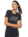 Nike W NSW Tee Sport Distort STMT T-Shirt Femme, Black, FR : S (Taille Fabricant : S)