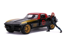 Marvel Avengers Black Widow 1966 Chevy W/Figurine 1:24 Model Jada Toys