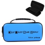 Etui pochette Switch LITE bleu personnalisee prenom eat sleep repeat