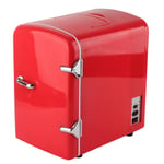 (Red UK Plug)Mini Fridge 4L Portable Cooler Warmer Personal Refrigerator GB