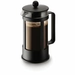 Bodum - 1788-01 - Kenya - Cafetière à Piston - 8 Tasses - 1 L - Noir