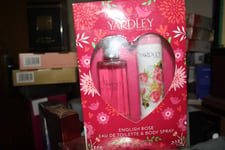 Yardley English Rose EDt & Body Spray Luxury Fragrance Gift Set For Her