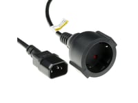 Powercord C14 - Type F Female (Max. Current 10A) Black 0.6 M