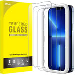 JETech Full Coverage Screen Protector for iPhone 13 Pro Max 6.7-Inch, Tempered Glass Film with Easy Installation Tool, Case-Friendly, HD Clear, 3-Pack