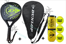 Raquette Padel Dunlop Rocket Ultra Fluo + Housse +Tuyau 3Palle