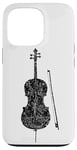 Coque pour iPhone 13 Pro Cello et Archet (Noir Ancien) Violoncello