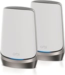 NETGEAR Orbi WiFi 6E Mesh (RBKE962) - Système Quad-band avec Routeur et 1 Satellite Couvre 550 m² et 200 appareils Vitesses ultra rapides de 10,8 Gbit/s (AXE11000) Installation simple