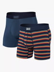 SAXX Stripe & Plain Vibe Trunks, Pack of 2, Blue/Multi