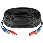 Start - Cordon d'alimentation vidéo cable bnc pour caméra dvr de Surveillance de sécurité 18.3m/60ft noir 1 bobine