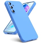 Oududianzi - Coque Compatible avec Samsung Galaxy A55 5G, [Coque Silicone Liquide] [Intérieur Microfibre] Souple Étuis en Caoutchouc Housse Antichoc Protection Bumper Coque Samsung A55 - Bleu Ciel