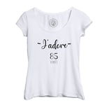 T-Shirt Femme Col Echancré J'adore 85 Vendee Departement France Region