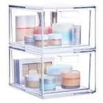 US Acrylic® Audrey 2-Pack Small Stackable Cosmetic Organizer Drawers