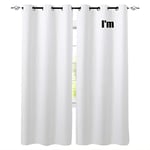 DISUGUAL Room Darkening Curtain Curtain I'm Curtain Treatment Thermal Insulated Blackout Grommet Drapes Curtain Curtain for Living Room, 2 Panneaux, 52 x 96 Pouces