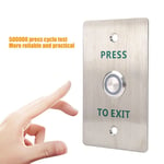 DC12~24V Metal Door Open Release Press to Exit Button Switch LED for Access Cont