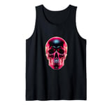 Halloween Skull Shirt Day Of The Dead Red Skull Gothic Art Tank Top