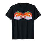 Halloween Boob, Skeleton Hand Pumpkin Boobs, Funny Women T-Shirt