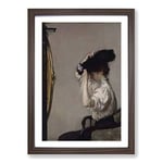 Big Box Art Edmund C. Tarbell Preparing for The Matinee Framed Wall Art Picture Print Ready to Hang, Walnut A2 (62 x 45 cm)