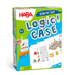 HABA - Logic! Case Starter Set 6+ - Jeu d'énigmes et de logique - Jeu de Voyage en Avion, Voiture, Train - Jeu Solo - Petit Format - 6 Ans +