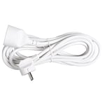 EXPERT LINE -Extentions d'alimentation, Enrouleurs de câbles électriques - Prolongateur électrique avec terre 5m,rallonge électrique avec terre 5m - 16A / 3G1.5mm² - Blanc- Utilisation en intérieur