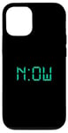 Coque pour iPhone 12/12 Pro Bleu sarcelle Aqua Graphic The Time Is Now