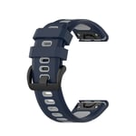 Garmin Fenix ​5X Sapphire/Fenix ​​5X GPS - Silikon klockarmband 26 mm Blå/grå