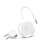 Avantree SoundJet R1 [2024 New] - Airplane Bluetooth 5.3 Adapter for up to 2 AirPods or Headphones with Low Latency and 20hr Playtime, Wireless Audio Transmitter for Flights, Travel, Gym, TV, Tablet