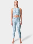 Sweaty Betty All Day Wrap Waist 7/8 Leggings, Blue Vintage