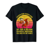 Funny Chicken Wing Song Lyric Hot Dog Bologna Macaroni Kids T-Shirt