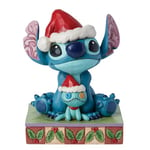 Disney Traditions Figurine Père Noël Stitch and Scrump