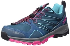 CMP Femme ATIK WMN WP Trail Running Shoes Chaussure de Course sur Sentier, Deep Lake-Purple Fluo, 37 EU