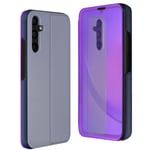 Clear View Case for Samsung Galaxy A54 5G with Mirror Clap Video Support Purple