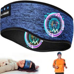 LC-dolida Ecouteurs pour Dormir Bandeau Bluetooth,Original Bandeau écouteur de Musique pour Hommes Femmes,Casque Sommeil avec Ultra-Fins HD Stéréo pour Sport,Dormeurs Latéraux,Voyage