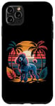 Coque pour iPhone 11 Pro Max Vintage 80s Sunset Caniche