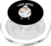 I Wool Survive est un jeu de mots amusant en forme de mouton PopSockets PopGrip pour MagSafe