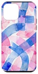 Coque pour iPhone 12 mini Bleu aquarelle à carreaux Survivor du cancer du sein nouveautés