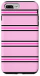 Coque pour iPhone 7 Plus/8 Plus Rose et bleu marine rayé girly esthétique Preppy Stripe