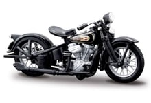 1:24 Harley Davidson Motorcykel - 1936 El KnuckleHead - svart