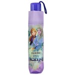 Pos Disney Frozen II Parapluie de Poche pour Fille, diamètre 91 cm, avec Ouverture Manuelle, Structure en Fibre de Verre, Coupe-Vent Coloré