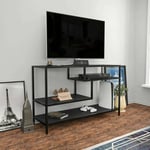 Dmora - Meuble TV Vega, Buffet de Salon, Armoire Basse pour TV, Base Murale de Rangement, 120x39h75 cm, Anthracite et Noir