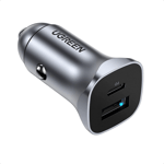 Genuine UGREEN 24W USB C Car Charger PD 20W & QC3.0 Dual Ports Space Grey