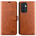 OCASE for Samsung Galaxy S23 FE Phone Case, Premium PU Leather Wallet Phone Case with [RFID Blocking][Card Holder][TPU Inner Shell] Shockproof Flip Cover for Galaxy S23fe 5G 2023,Brown