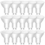 LEDYA GU10 LED Bulbs Warm White 5W, 2700K, 400lm, 50W Halogen Bulb Equivalent, Pack of 15