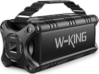 Bluetooth Speaker, W-KING 90W Peak 50W RMS Speakers Wireless Black 